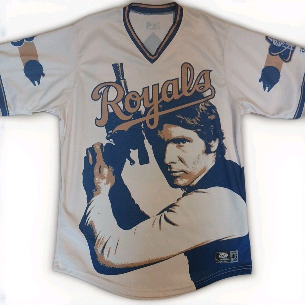 Royals Star Wars Night Han Solo Burlington Game Worn Jersey Authentic 2017 RARE
